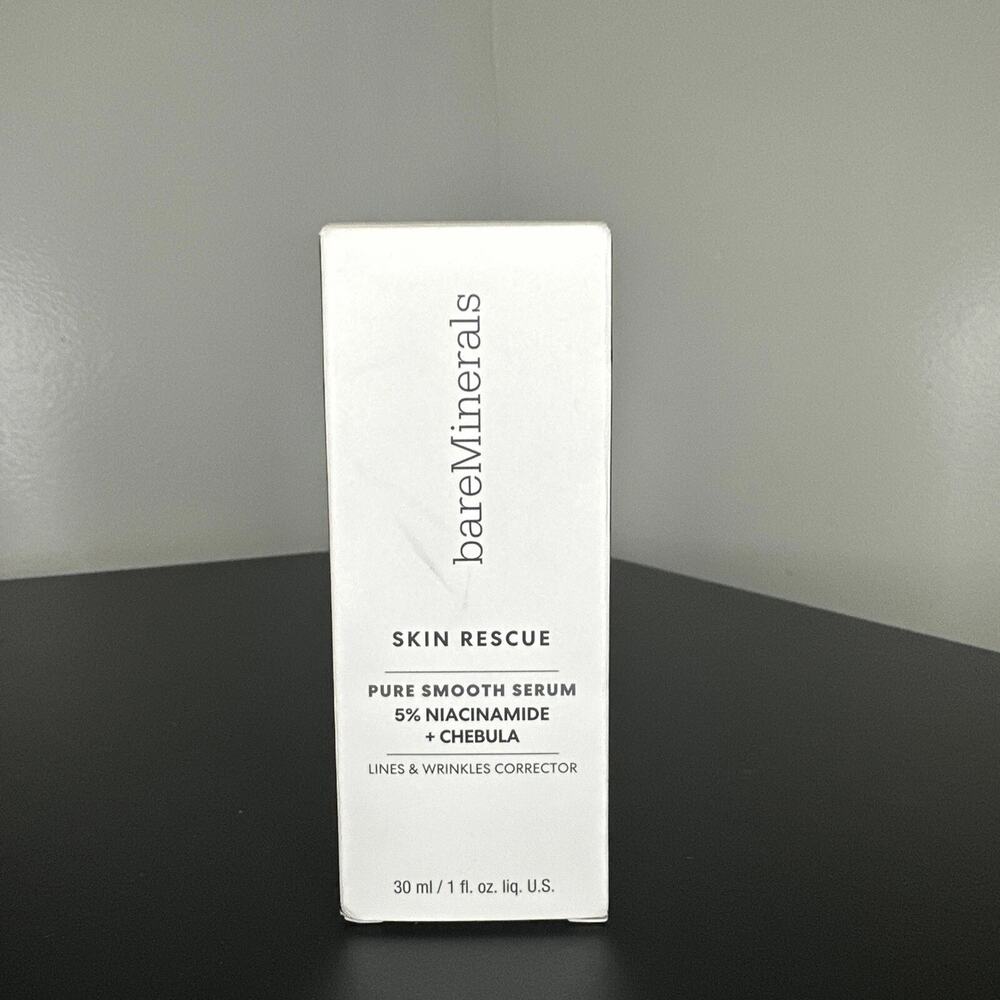 BAREMINERALS 1oz Skin Rescue Fresh Potent Pure Smooth Serum 5% Niacinamide NEW - Picture 3 of 5
